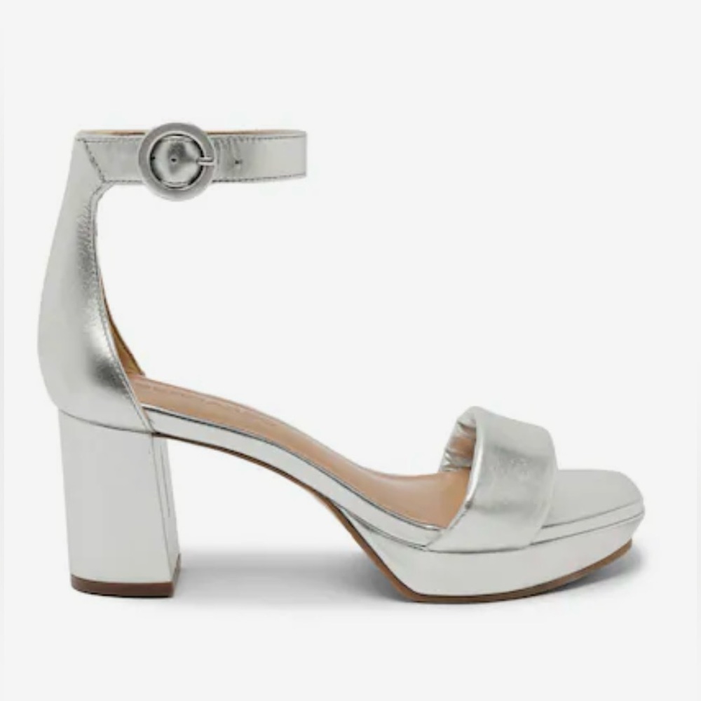 Bernardo Carla Platform Sandal Heel Silver